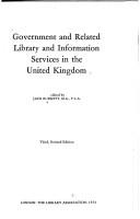 Cover of: Government and related library and information services in the United Kingdom by Jack Burkett