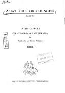 Cover of: Latin sources on North-eastern Eurasia by Pentti Aalto