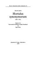 Cover of: Hortulus synonymorum