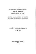 Cover of: Dos versiones de Píramo y Tisbe: Jorge de Montemayor y Pedro Sánchez de Viana : (fuentes para el estudio del romance La ciudad de Babilonia de Góngora)