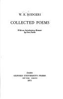 Cover of: Collected poems by W. R. Rodgers