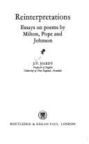 Cover of: Reinterpretations: essays on poems by Milton, Pope and Johnson