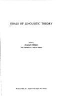 Cover of: Goals of linguistic theory.