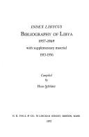 Cover of: Index Libycus: Bibliography of Libya, 1957-1969: with supplementary material, 1915-1956.