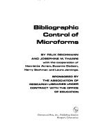 Cover of: Bibliographic control of microforms