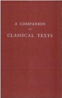 Cover of: A companion to classical texts. by F. W. Hall