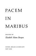 Cover of: Pacem in maribus by Elisabeth Mann Borgese, Elisabeth Mann Borgese