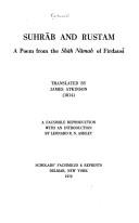 Cover of: Suhrāb and Rustam: a poem from the Shāh nāmah of Firdausi.