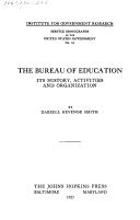 The Bureau of Education by Darrell Hevenor Smith