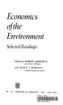 Cover of: Economics of the environment: selected readings.