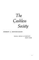 Cover of: cashless society | Robert A. Hendrickson