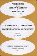 Cover of: Theoretical problems in mathematical statistics.