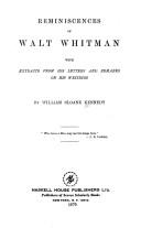 Reminiscences of Walt Whitman by Kennedy, William Sloane