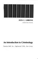 Cover of: Society, crime, and criminal careers: an introduction to criminology