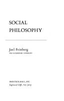Cover of: Social philosophy. by Joel Feinberg