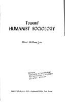 Cover of: Toward humanist sociology