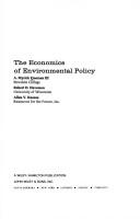 Cover of: The economics of environmental policy