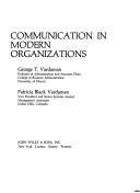 Cover of: Communication in modern organizations