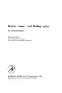 Radar, sonar, and holography by Winston E. Kock