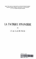 La tactique financière de Calonne by G. Susane