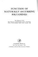 Cover of: Function of naturally occurring polyamines.