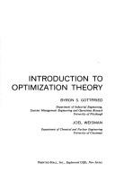Introduction to optimization theory by Byron S. Gottfried