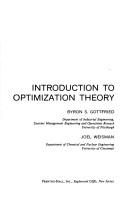 Cover of: Introduction to optimization theory