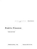 Cover of: Public finance.