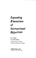 Cover of: Expanding dimensions of instructional objectives by Eva L. Baker