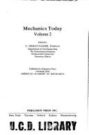 Cover of: Mechanics today | S. Nemat-Nasser