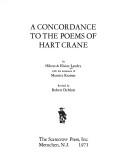Cover of: A concordance to the poems of Hart Crane