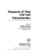 Cover of: Biogenesis of plant cell wall polysaccharides.