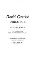 David Garrick, director by Kalman A. Burnim