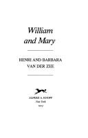 William and Mary by Henri A. Van der Zee