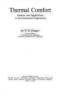 Cover of: Thermal comfort: analysis and applications in environmental engineering