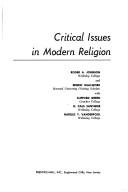 Cover of: Critical issues in modern religion