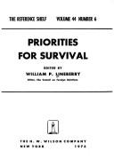 Cover of: Priorities for survival