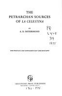 Cover of: The Petrarchan sources of La Celestina
