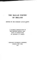 Cover of: The ballad poetry of Ireland.