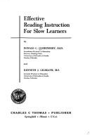 Cover of: Effective reading instruction for slow learners by Donald C. Cushenbery