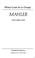 Cover of: Mahler.