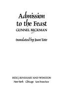 Cover of: Admission to the feast.