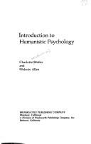 Cover of: Introduction to humanistic psychology