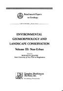 Cover of: Environmental geomorphology and landscape conservation Volume I: Prior to 1900.  Edited by Donald R. Coates