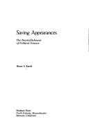 Cover of: Saving appearances by Henry S. Kariel