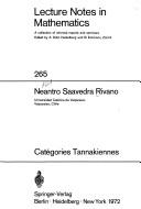 Cover of: Catégories tannakiennes. by Neantro Saavedra Rivano