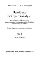 Handbuch der Spurenanalyse by Othmar G. Koch