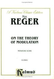 Cover of: Max Reger "On The Theory Of Modulation"