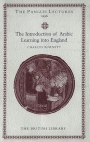 Cover of: The introduction of Arabic learning into England