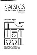 Cover of: Statistics for the social sciences by William Lee Hays